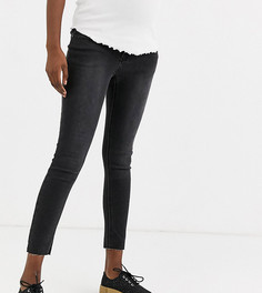 Черные джинсы скинни до щиколотки со съемной вставкой на поясе Bandia Maternity-Черный
