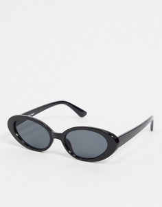 Черные овальные солнцезащитные очки в стиле ретро Noisy May-Черный