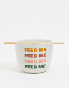 Чаша для лапши с принтом "Feed Me" Typo-Мульти