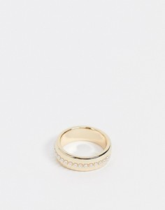 Золотистое кольцо с искусственным жемчугом Liars & Lovers-Золотистый