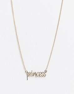 Золотистое ожерелье с подвеской "Princess" Glamorous-Золотой