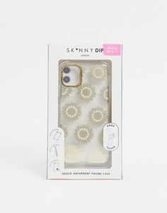 Чехол для iPhone с золотистым принтом подсолнухов Skinnydip​​​​​​​-Золотой