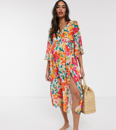 Топ с запахом и юбка макси с разрезом Unique 21 Maternity-Мульти