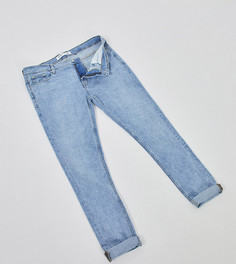 Выбеленные синие супероблегающие джинсы Burton Menswear Big & Tall-Голубой