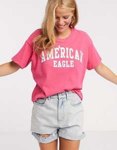 Розовая футболка с короткими рукавами American Eagle-Розовый