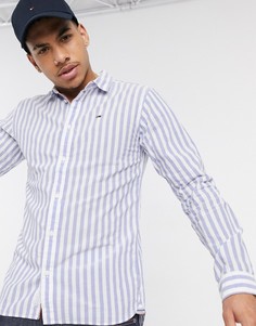 Рубашка в полоску с длинными рукавами Tommy Hilfiger Jeans essential-Белый