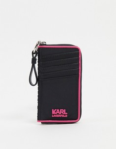 Черная визитница с логотипом Karl Lagerfeld-Черный цвет