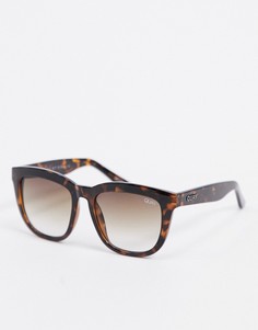 Круглые солнцезащитные очки в коричневой черепаховой оправе Quay Australia-Коричневый