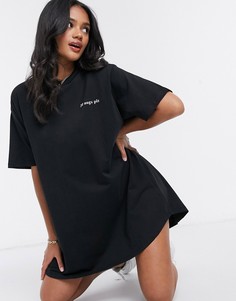 Платье-футболка в стиле oversized от Night Addict 20-Черный