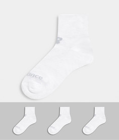 3 пары белых носков New Balance-Белый