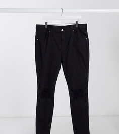 Черные супероблегающие джинсы с рваными коленями Dr Denim Plus-Черный цвет