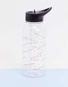 Бутылка для воды с принтом Typo x Friends-Очистить