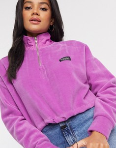 Фиолетовая короткая флисовая куртка Mossimo-Темно-синий