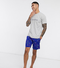Пижамный комплект из футболки и шортов Calvin Klein-Серый