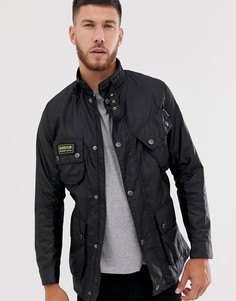 Черная вощеная куртка с карманами Barbour International-Черный