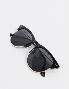Черные круглые солнцезащитные очки SVNX-Черный
