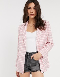 Блейзер от костюма из 3 предметов в клетку гингем ASOS DESIGN-Многоцветный