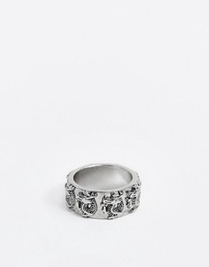 Массивное серебристое кольцо с драконом Uncommon Souls-Серебряный