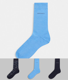 Подарочный набор из 3 пар носков BOSS bodywear-Темно-синий