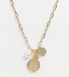 Броское ожерелье с подвесками Reclaimed Vintag inspired-Золотой