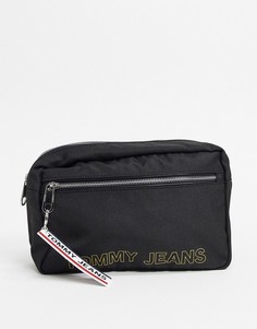 Черная сумка-кошелек с желтым логотипом Tommy Jeans-Черный
