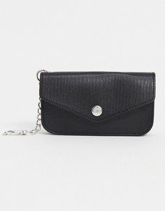 Черная маленькая сумка на пояс с карабином ASOS DESIGN-Черный