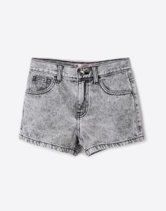 Серые джинсовые шорты MOM для девочки Gloria Jeans