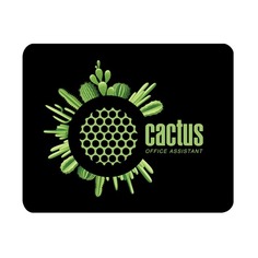 Коврик для мыши Cactus Logo Cactus, черный [cs-mp-d03s]