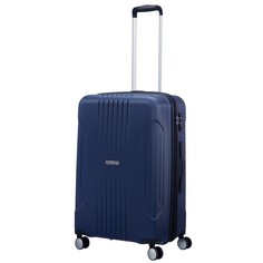 Чемодан American Tourister 4-х колесный темно-синий 44,5х27х67 см