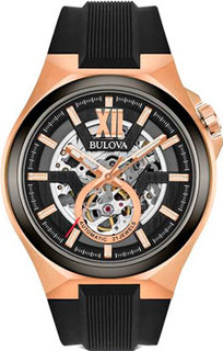 Японские наручные мужские часы Bulova 98A177. Коллекция Maquina