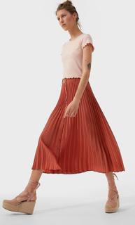 Stradivarius Юбка С Плиссировкой Женская Коллекция Multicolor M