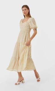 Stradivarius Платье Миди На Запàхе Женская Коллекция Multicolor M