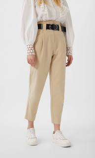 Stradivarius Базовые Брюки С Ремнем Женская Коллекция Multicolor 38
