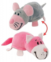 Мягкая игрушка 1toy Вывернушка: Розовый кот-Мышка, 12 см (Т10919)