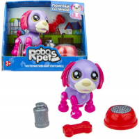 Интерактивная игрушка 1toy RoboPets: Озорной щенок, фиолетовый/фуксия (Т16938)