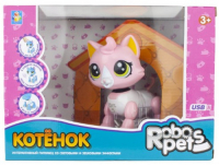 Интерактивная игрушка 1toy RoboPets: Котёнок, розовый/белый (Т16805)