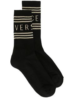 Versace носки в полоску с логотипом