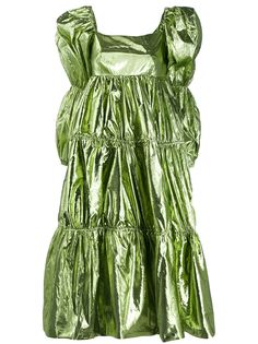 Rejina Pyo ярусное платье с эффектом металлик