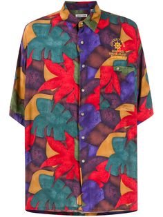 Pierre Cardin Pre-Owned рубашка с короткими рукавами и цветочным принтом 1990-х годов