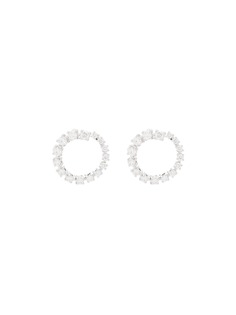 Dana Rebecca Designs серьги-кольца из белого золота с бриллиантами