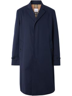 Burberry однобортное пальто с потайной застежкой