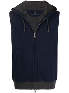 Brunello Cucinelli худи на молнии без рукавов