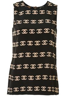 Chanel Pre-Owned топ с логотипом CC