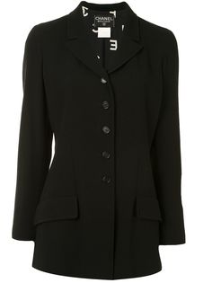Chanel Pre-Owned пиджак узкого кроя на пуговицах