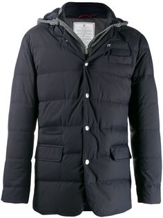 Brunello Cucinelli пуховик с капюшоном
