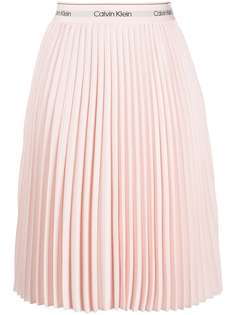 Calvin Klein юбка миди со складками