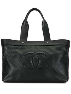 Chanel Pre-Owned стеганая сумка-тоут с логотипом CC