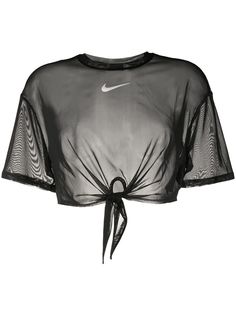 Nike укороченная футболка в сетку