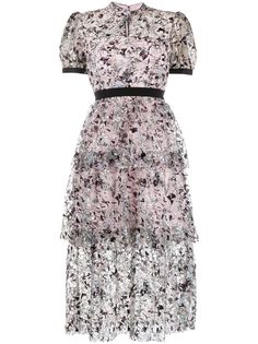 Self-Portrait платье из тюля с вышивкой