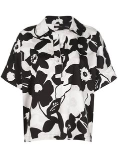 Natori рубашка свободного кроя с цветочным принтом